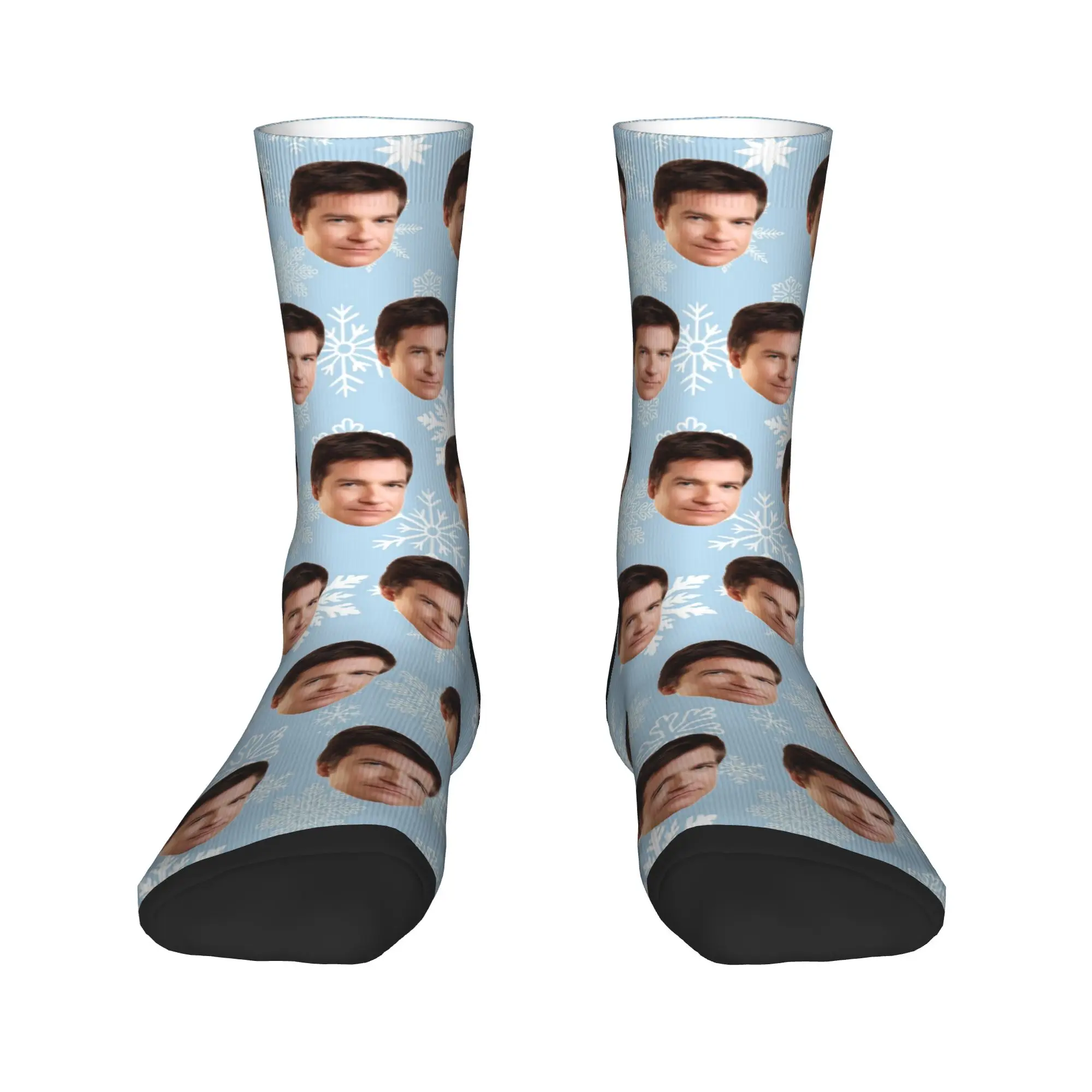 عيد الميلاد مخصصة الوجه على شكل جوارب الجوارب العصرية الرجال الجوارب الناعمة الدافئة الشتاء تشغيل الرياضة نمط المضادة للانزلاق الجوارب #3