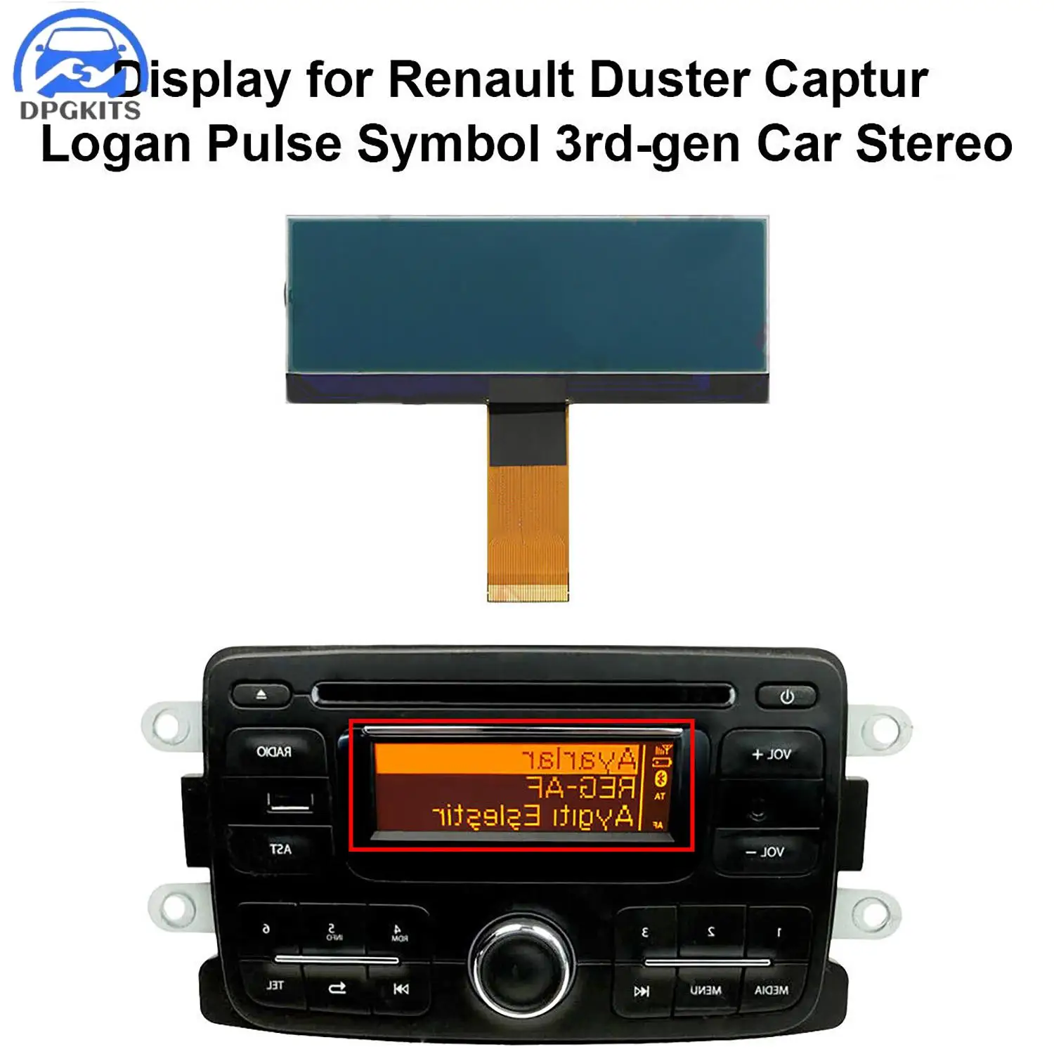 

DPGKITS 1 Pcs LCD Display Car Radio Stereo For Renault Duster Dacia Lada Renault Mercedes Renault AGC-1220RF-A AGC-0060RF-A