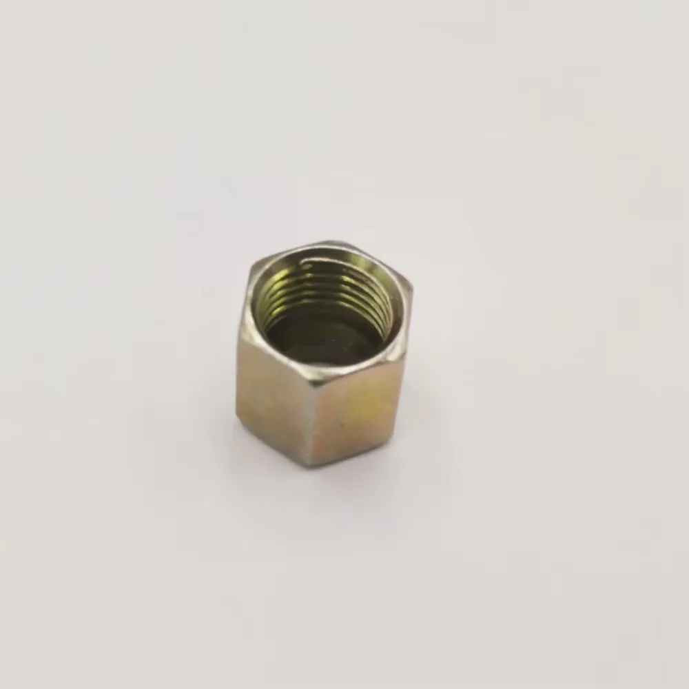 1PC  6mm Tube OD 11cm Length Fitting Parts 9mm Thread Dia. Hex Nuts w Outlet Tube Pipe for Air Compressor