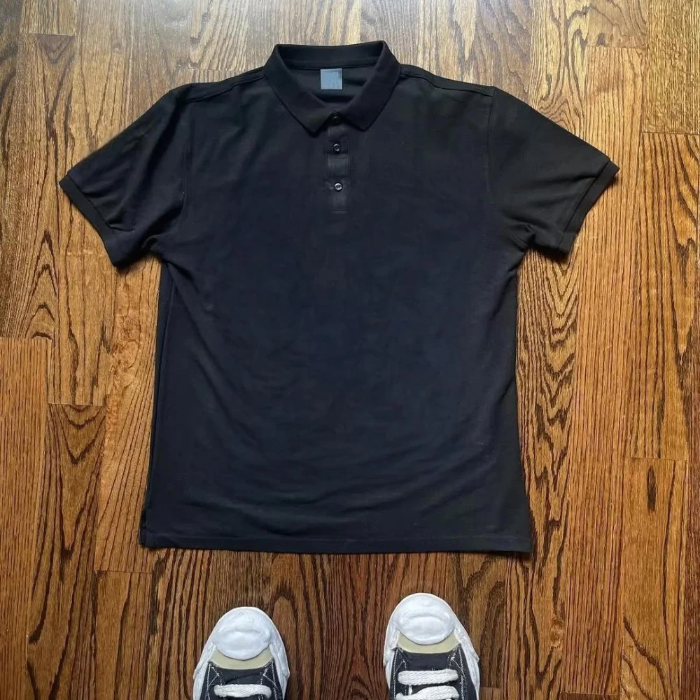 

Subcultural Polo T-shirt Printed Pattern Top Dark Gothic DIY Summer Street Dressing Top