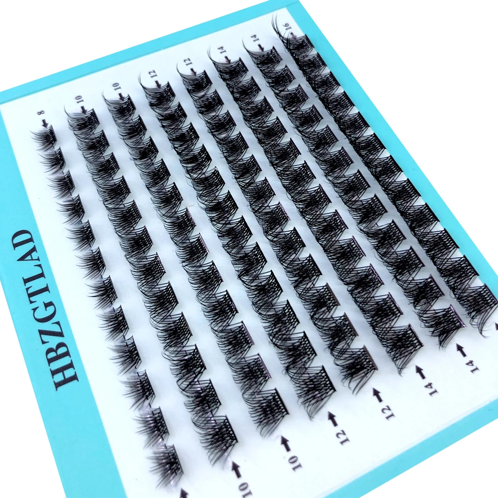 Mischen Sie 3D Fluffy Single Cluster Falsche Wimpern, vorgefertigte Volumenfächer, einzelne Wimpern, segmentierte natürliche gefälschte Wimpern für die Augenverlängerung – Detail 15