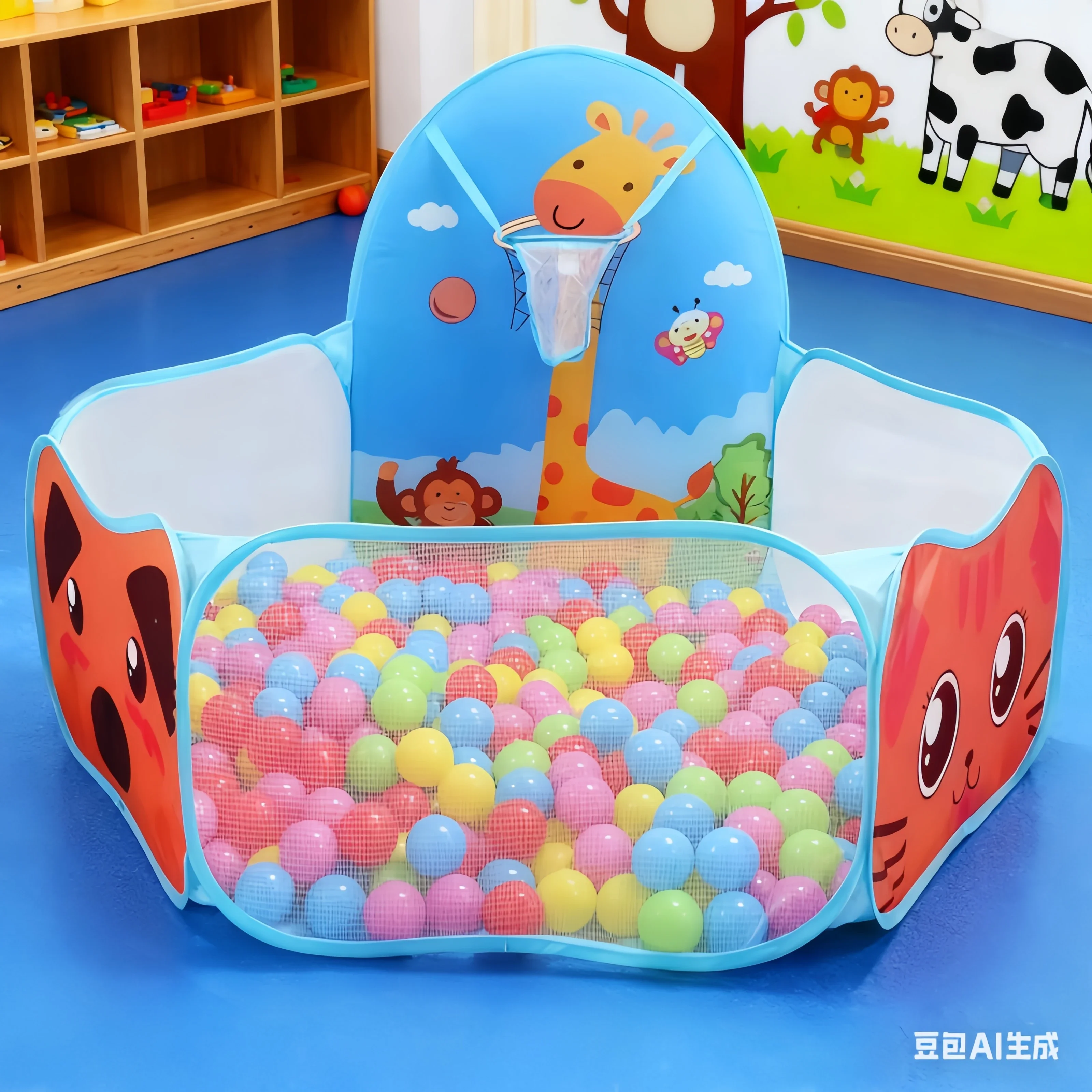 Tente de piscine à balles pour enfants, Portable et pliable, avec panier, jouet éducatif pour Sports d'intérieur et d'extérieur, cadeaux de vacances