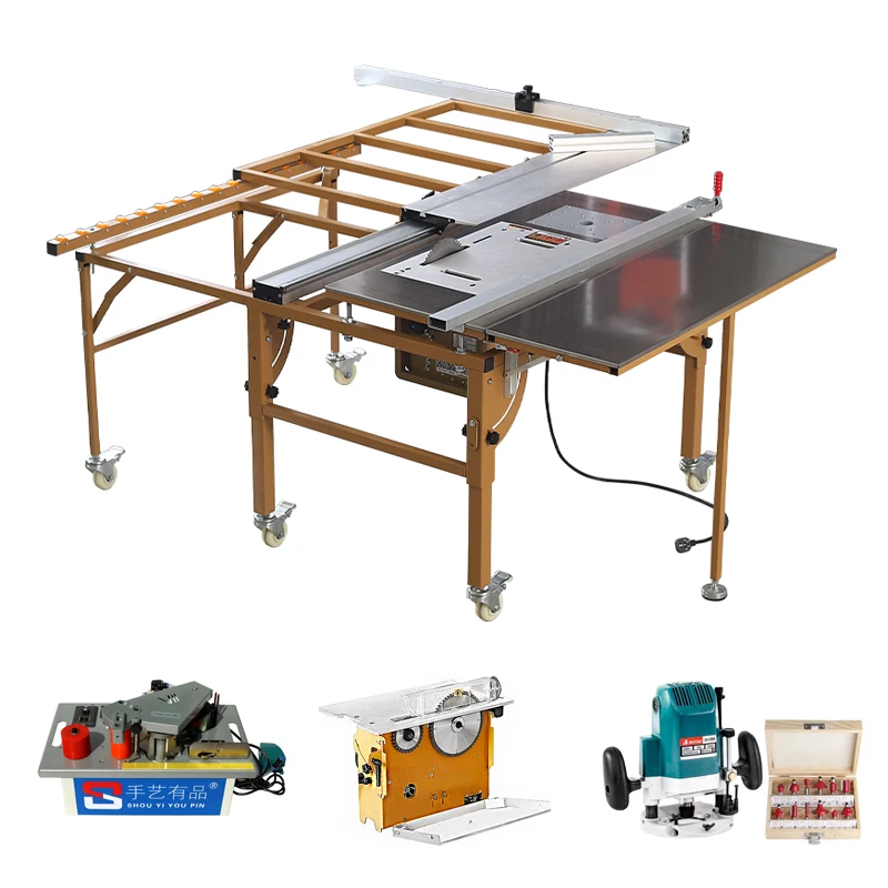 Woodworking saw table Multi-function panel saw Dust-free cutting saw Precision sliding table saw Workbench electric saw