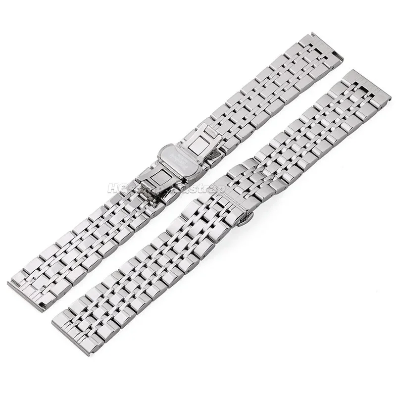 18mm 20mm 22mm pulseira de metal dobrável fivela pulseira de aço inoxidável sólido para homem mulher cinto de substituição universal
