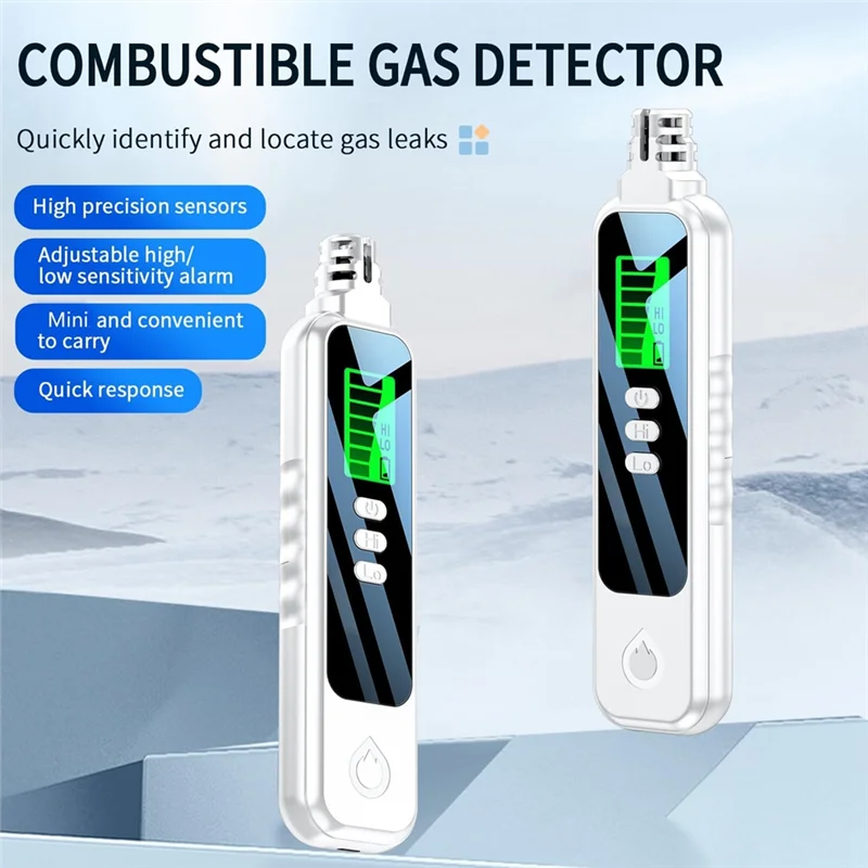 A41Z-1 PCS Gas Leak  Alarm Sound Methane Hexane With LCD Screen 2 AAA Batteries For Home C