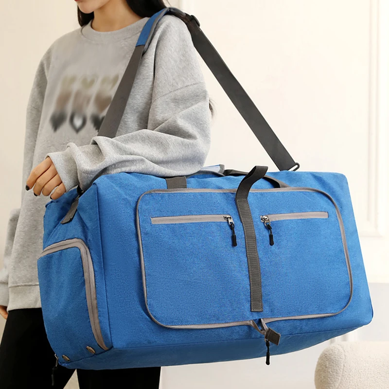 

Foldable Sports Bag Gym Yoga Fitness Bags with Shoes Pack Outdoor Hiking Camping Handbag Large Workout Luggage Duffel Handheld