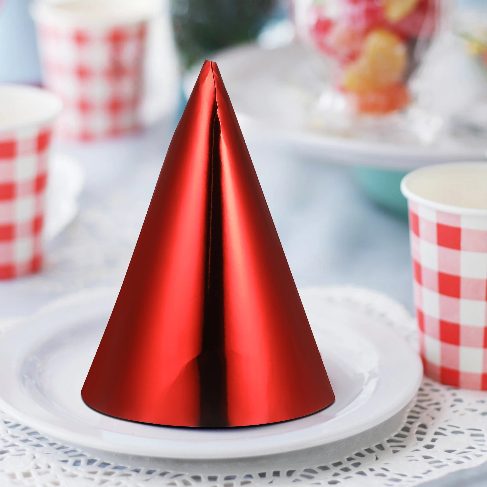 

15 Pcs Birthday Party Hats Cone Shape Decorative Paper Headdress 18 5CM Adult Favors Vibrant Colors Elastic String Fit Various