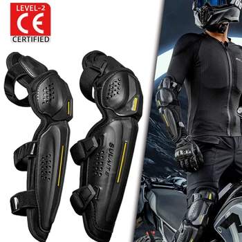 CE2 Motorcycle Knee Pads Men Non-slip Protective Adjustable Motocross Knee Guard Armor Racing Protective Gear