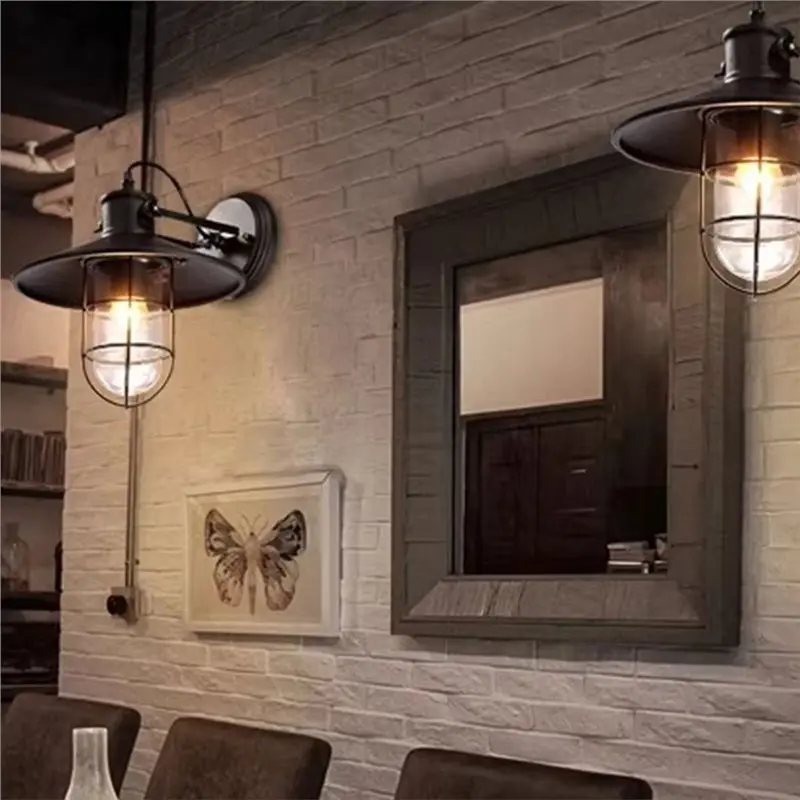 Wall Lamp For Pub Cafe Porch Balcony Bedroom Bedside Loft Retro Industrial Corridor Stairs Sconce