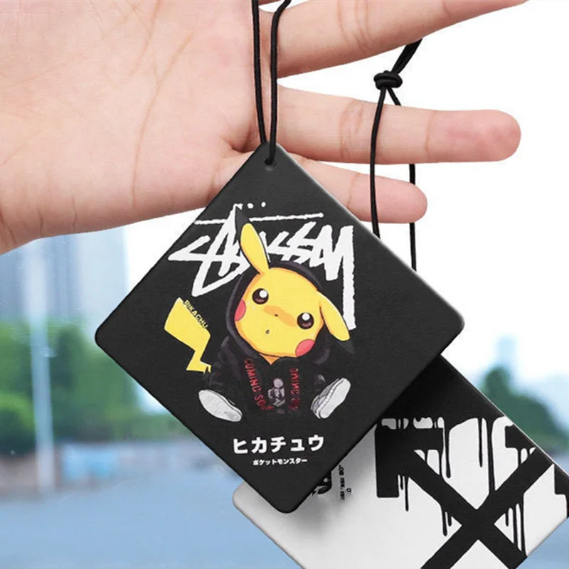 Pokemon Psyduck Squirtle Car Fragrant Tablets Kawaii Anime Pikachu Bulbasaur Perfume Pendant Car Interior decoration kids Gifts