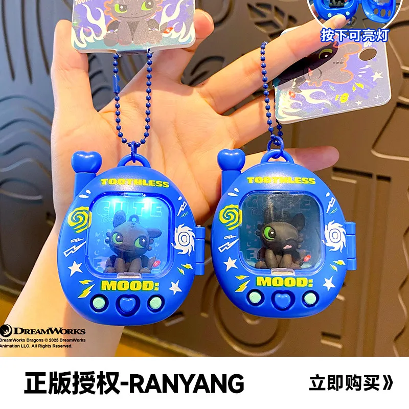 

Authentic Dragon Taming Toothless Keychain Light Up Cartoon Figure Creative Toy Backpack Pendant Luminous Car Keychain Gift