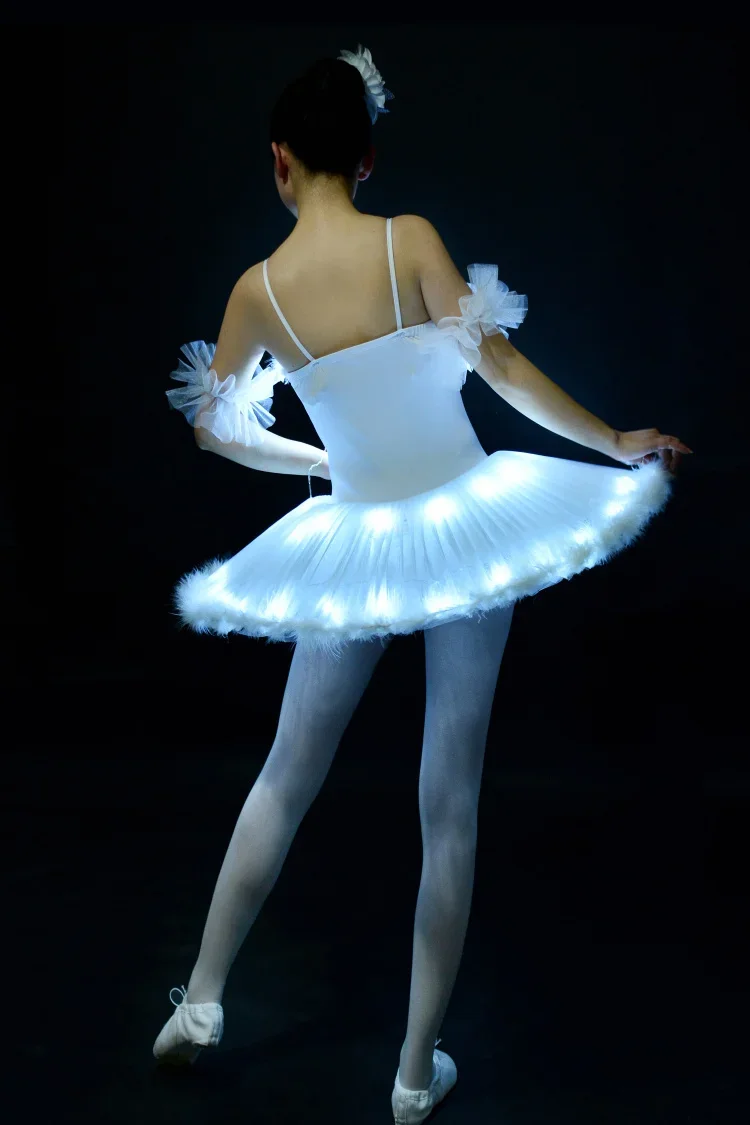 Professionele Ballet Tutu Led Zwanenmeer Volwassen Ballet Dans Kleding Tutu Rok Vrouwen Ballerina Jurk Voor Party Wit Ballet Jurk