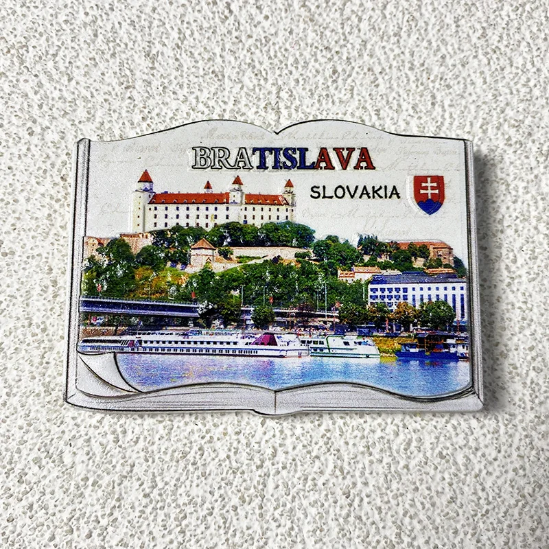 

Slovak Bratislava Travel Souvenir-3D Building Refrigerator Magnet-Office, Home Kitchen Decoration, Tourism Memorial Gift