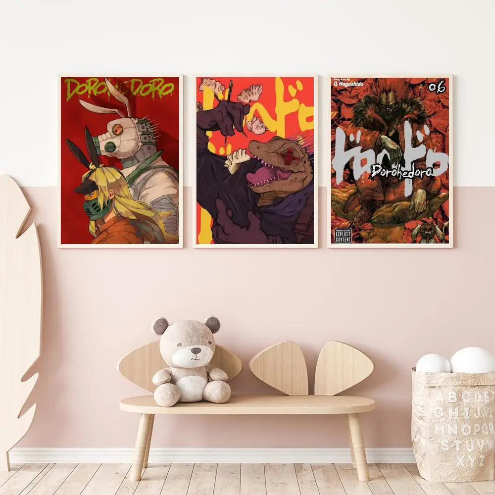 Japanese Anime D-Doroherodo Poster Versatile HD Waterproof Wall Art Self-Adhesive Decor for Any Space Ideal Gift