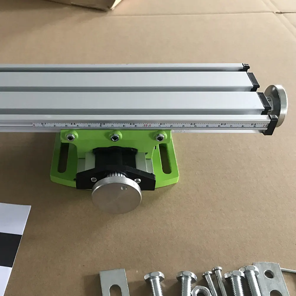 Milling Machine Work Table Vise Adjustable X Axis Aluminum Alloy ABS Clamp for Mini Drill Press Bench