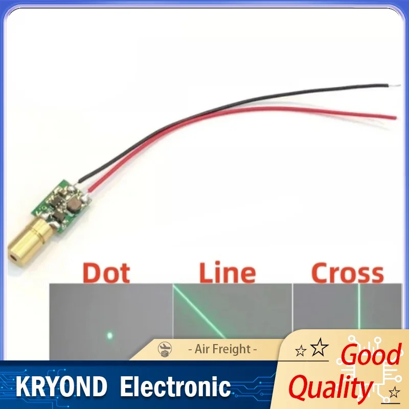 Adjustable Green Laser Module 6mm 520nm Dot Line Cross Beam for Positioning with Focus Adjustment