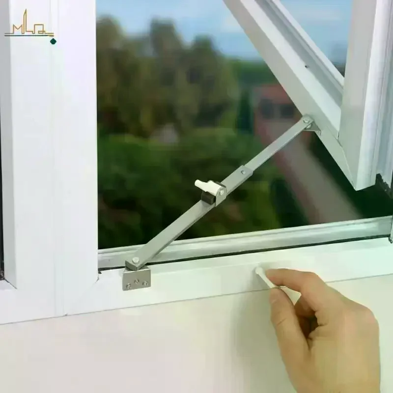 Stainless Steel 90 Degree Telescopic Window Support Limiter Gusset Adjustable Angle Controller for Bathroom