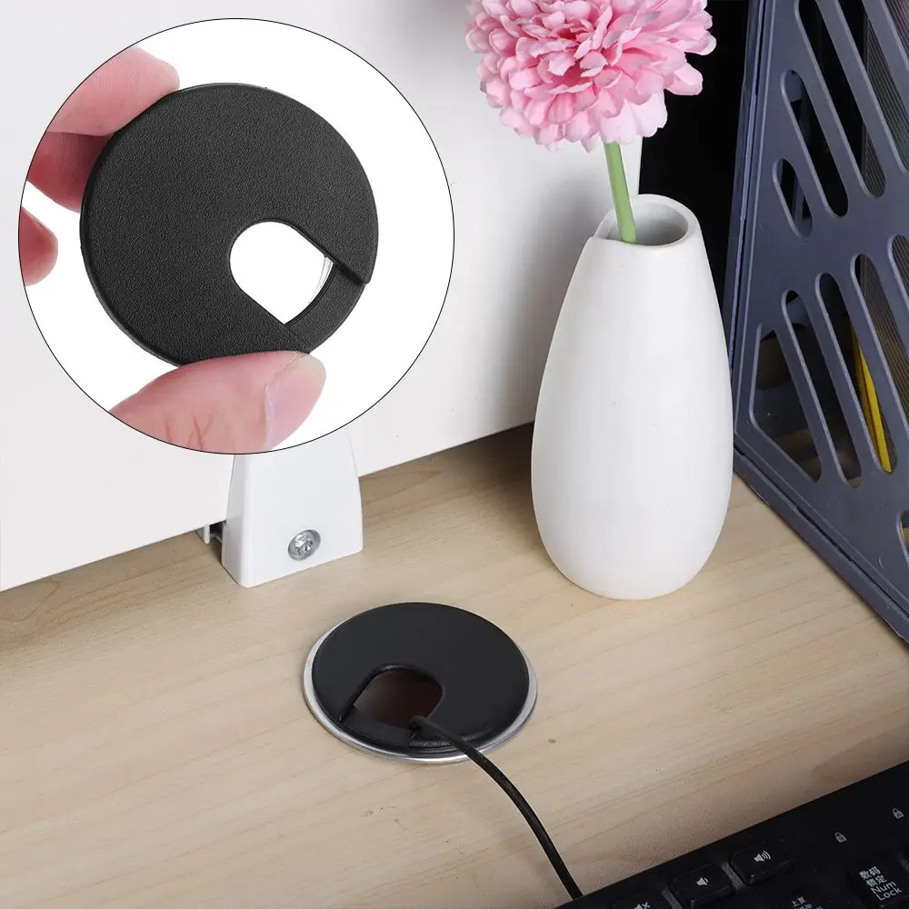 35/50mm Wire Hole Covers Grommet Computer Desk Cable Hole Cover Cap Plug Furniture Line Tidy Storage Holder Hardware