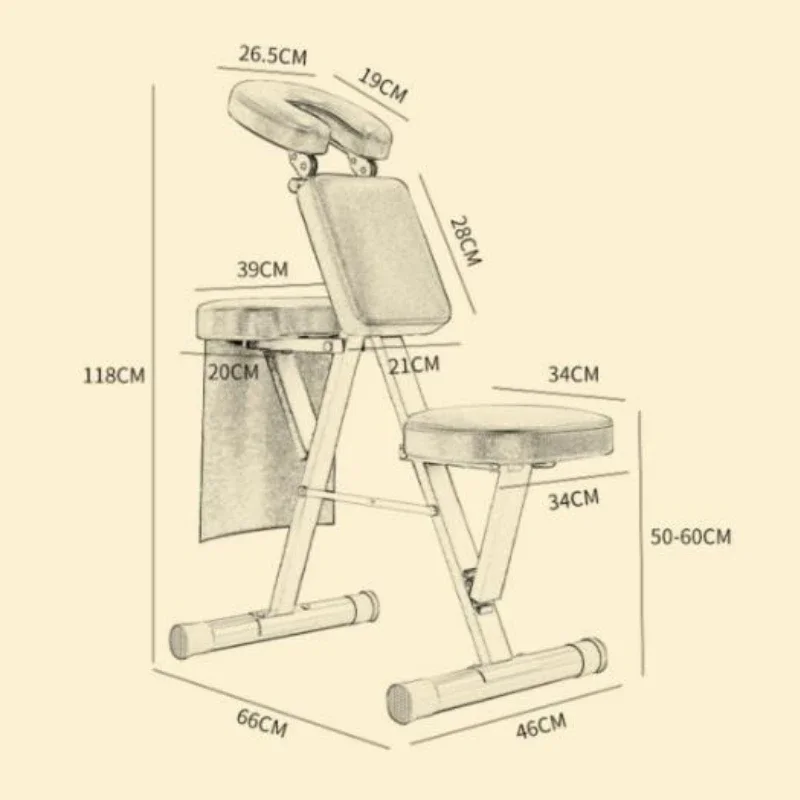 تدليك الرعاية الصحية تدليك الجداول الوشم ضبط غوا شا الحديد الساق كرسي المحمولة بولي Leather الجلود صالون الأثاث تدليك Stoel MHWSY #6
