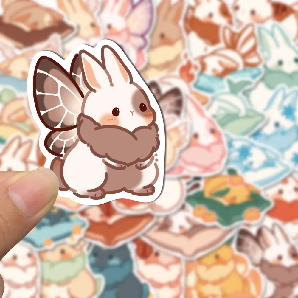 10/20/40Pcs cute bunny cartoon stickers  creative phone shell waterproof stickers