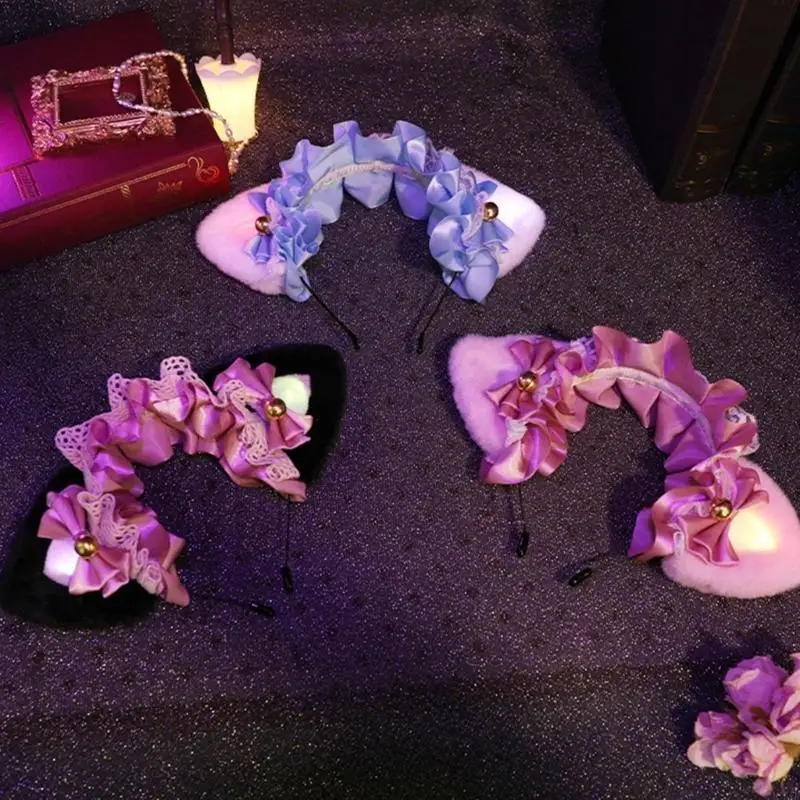 

C71F Elegant LED Hairpiece Halloween Headwear Hair Accessory with Illuminating Effect