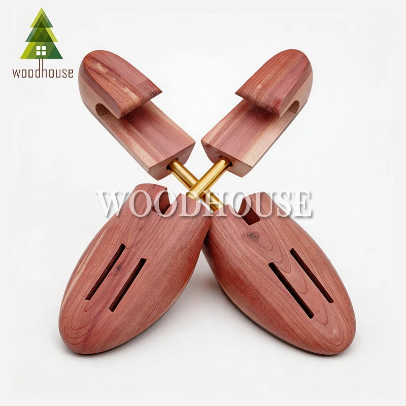 1-PACK Men's and Women's Single Tube Adjustable Red Cedar Shoe Tree Wood Shoe Tree