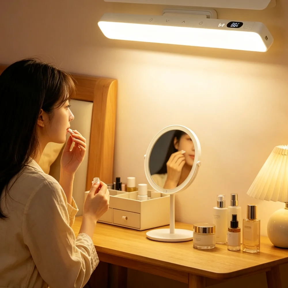 Touch Table Lamp Magnetic Desk Lamp Bulit-in Rechargeable Battery for Reading Cabinet Mirror Bedside Rechargeable Night Lights