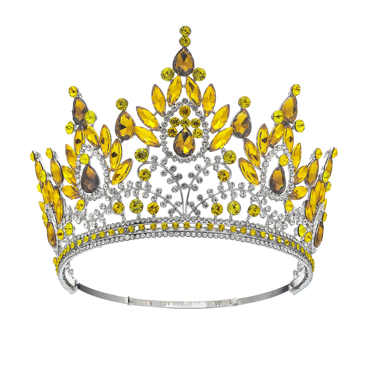 

Levmoudra Crystal Royal Tiara Crown For Women Girl Pageant Prom Crown Diadem Headpiece Bridal Hair Jewelry Accessories