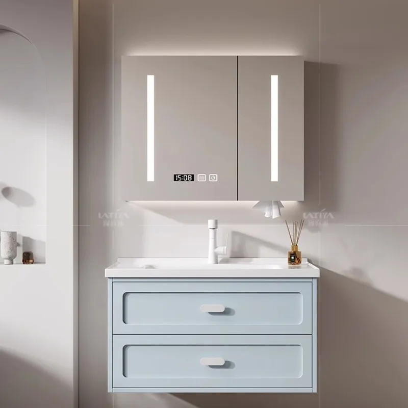 الحديثة ماكياج خزانة حمام أدراج بالوعة العائمة الحد الأدنى خزانة الغرور المنظم Mobiletto Bagno أثاث الغرفة