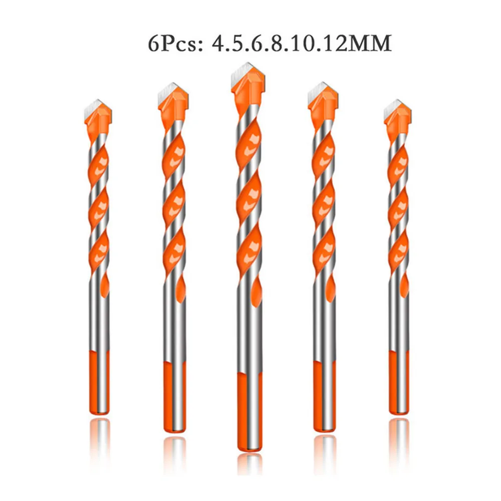 10pcs Multifunction Triangle Drill Bits Set Ceramic Wall Tile Marble Glass Punching Hole Saw Diamond Drilling Bits 3-12mm