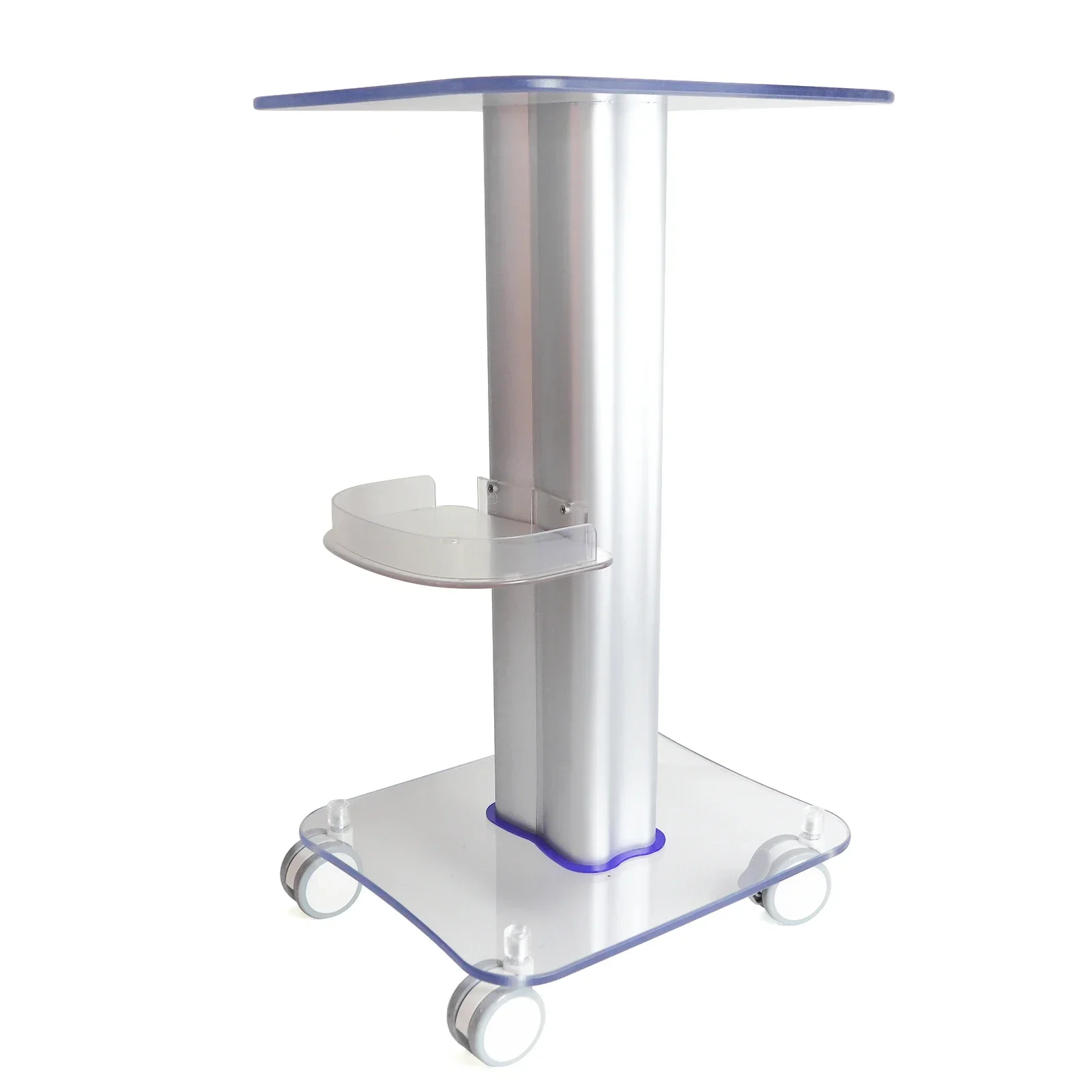 

%a Acrylic Beauty Salon Trolley Rolling Cart SPA Machine Holder Mobile Equipment Stand with Universal Wheels