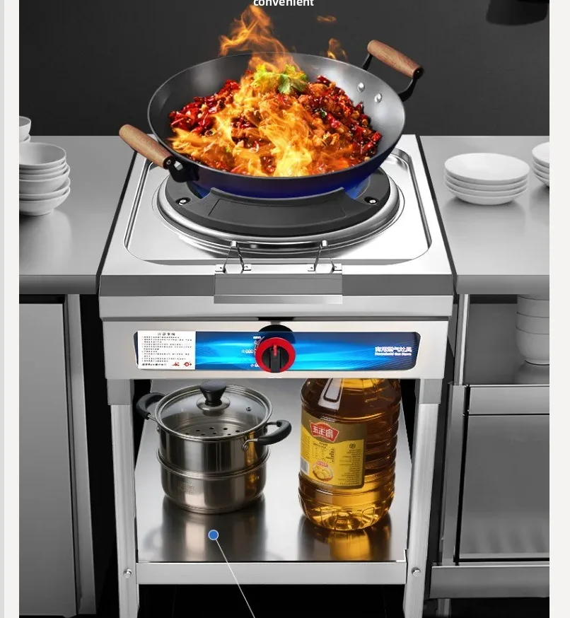 Single Burner High Power Gas Stove Low Pressure Commercial Use with Safety Protection QBL