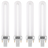 4 Pcs U shaped Nail UV Light Bulb 9w 365nm Lamp Tube For Manicure Pedicure Nail Dryer Lamp Bulb Uv Lamp For Nail Art
