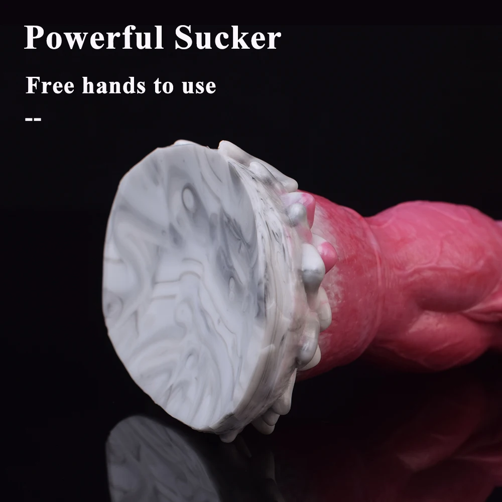 LUUK Fantasy Dildo with Knot Silicone Animal Sex Toys Wolf Dog Realistic Penis Strong Sucker Anal Butt Plug Female Masturbate