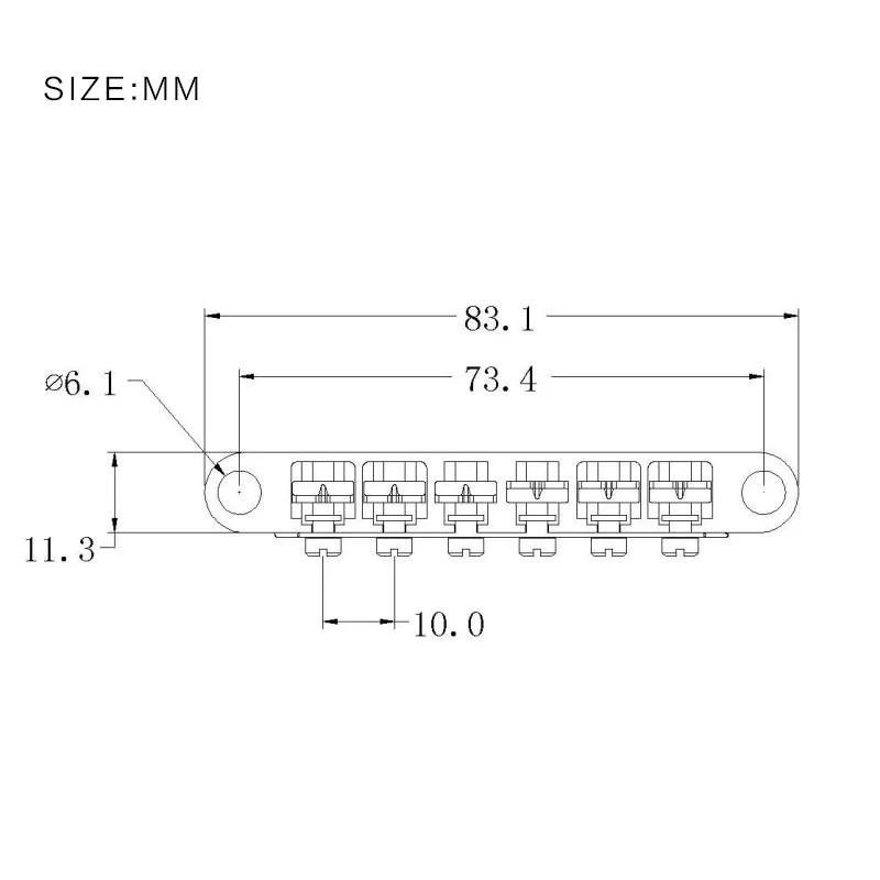 T-O-Matic TOM ギターブリッジ LP SG エレキギター用 クローム ブラック ゴールド