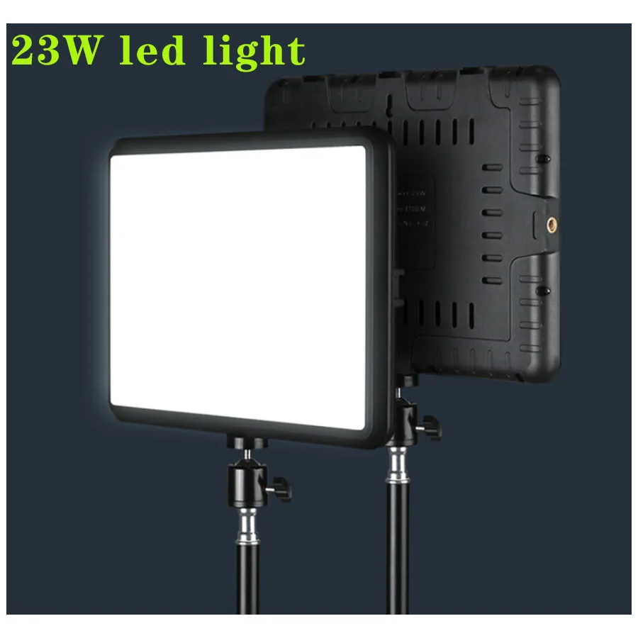 23W Dimmable Led Video Light Panel Stand Lighting Kit 2800-7000K CRI 85+ LED Panel with,Light Stand for Gaming,Streaming,YouTube