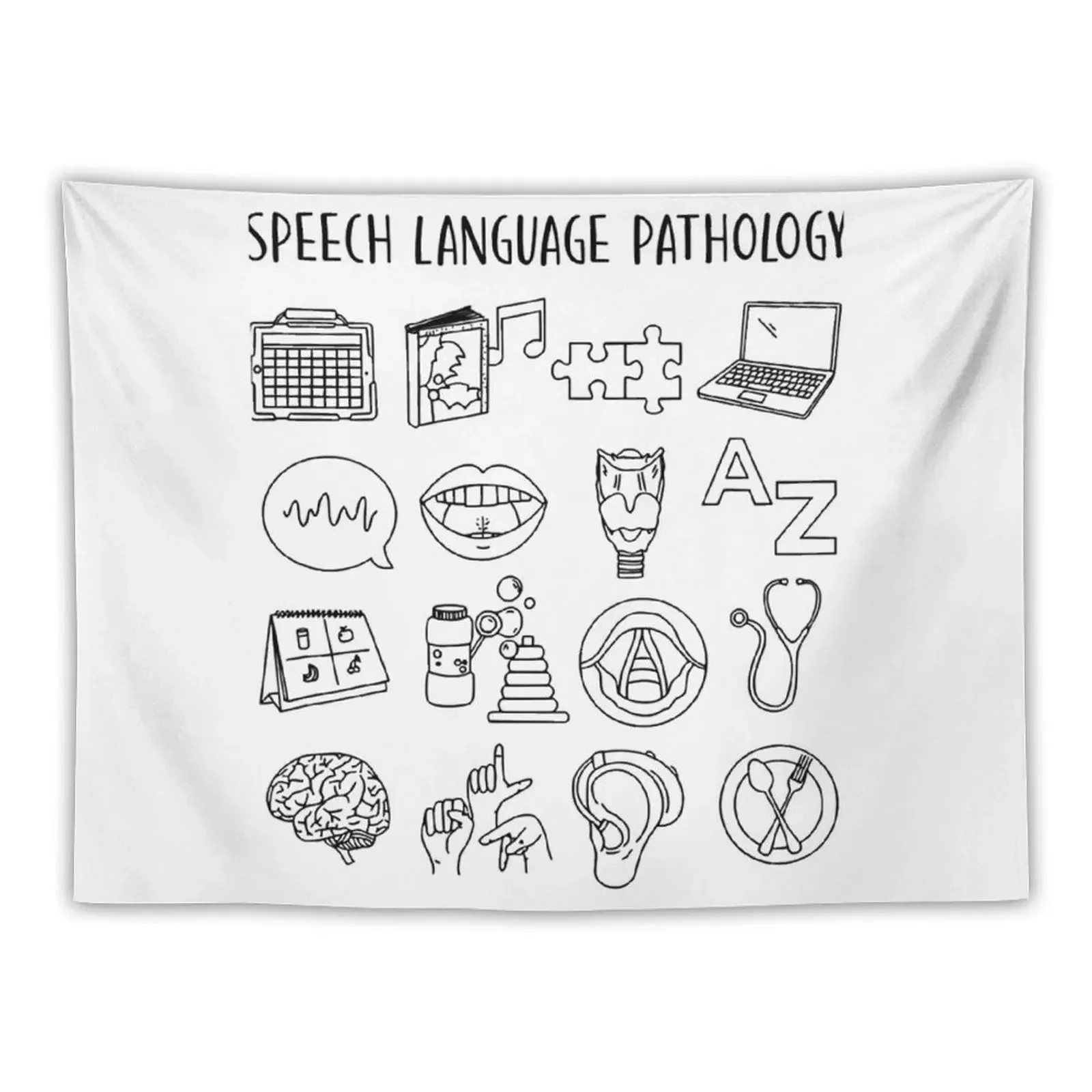 

Speech Language Pathology Pathologist SLP Speech Therapist Tapestry Decoration For Home Room Decorations Aesthetic Tapestry