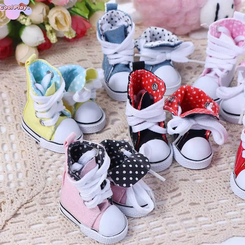 

Doll Accessories Fashion 5cm Casual High Top 1/6 BJD Doll Canvas Shoes Mini Shoes BJD Doll Shoes Sneaker Doll Shoes