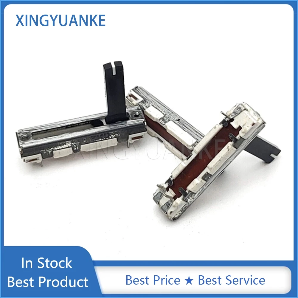 4PCS 35MM Straight Sliding Potentiometer B100K With Midpoint 3.5CM Single Channel Mixer Fader B104 3Pin Handle Length 20MM