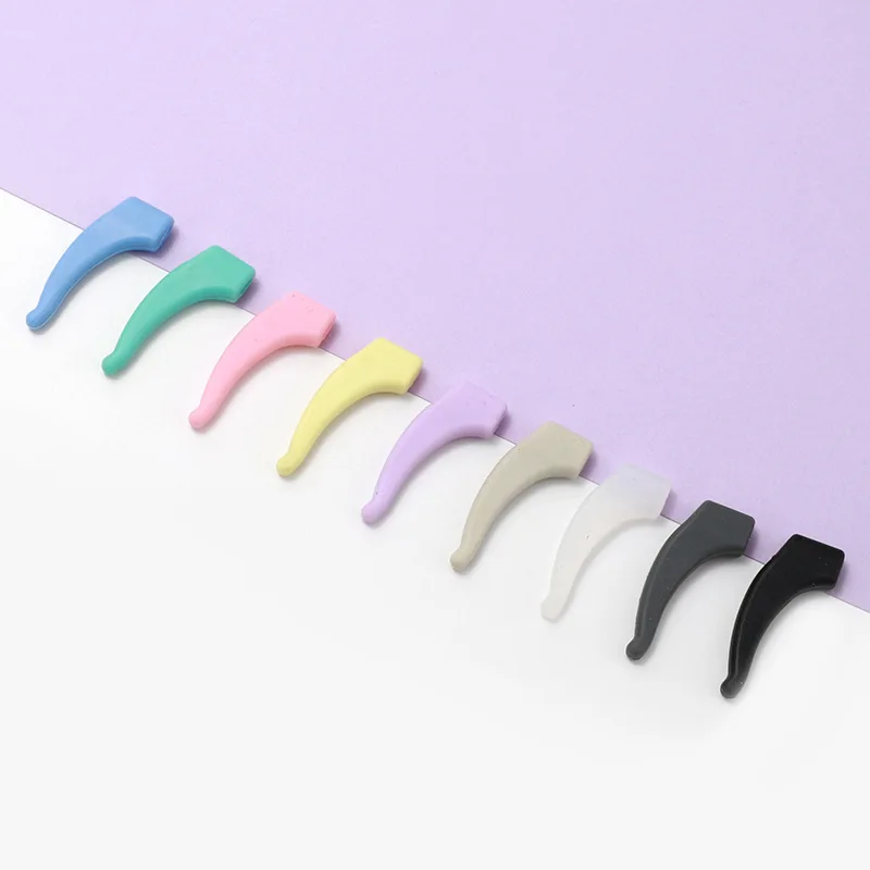 2025 anti drop ear hook buckle support Glasses silicone anti slip ear tips colorful macaron colored silicone ear tips