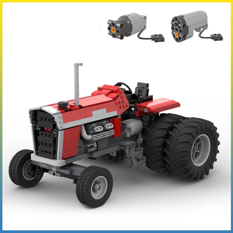 MOC 981 個シティテクニックエンジニアリング RC Mas Fergus1155 V8 トラクタートレーラーモデル DIY クリエイティブアイデア ChildToy ギフトテクノロジーブロック