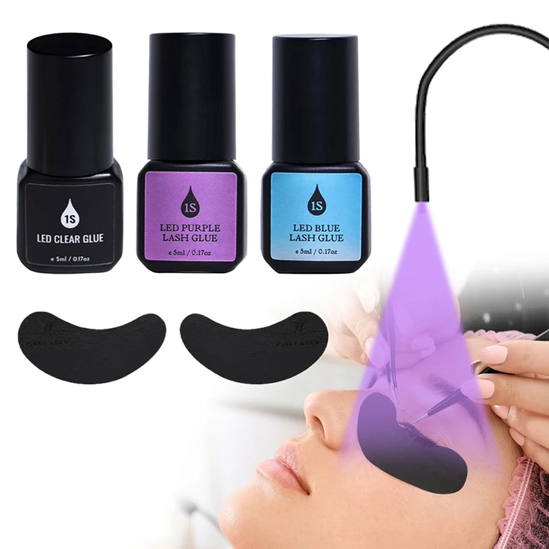 5ml UV GLUE Adhesive For Eyelash Extensions Fast Drying Strong False Eye Lash Extension Glue Long Lasting UV Eyelash Glue