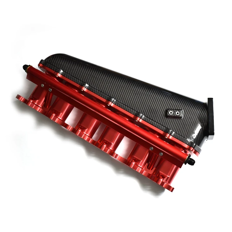 Collettore di aspirazione acceleratore in fibra di carbonio ad alte prestazioni da 100 mm per motore Toyota 1JZ 2JZ