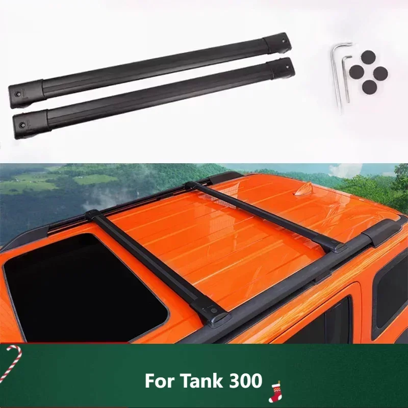 

New! For WEY GWM Tank 300 Luggage Rack Cross Bar Aluminum Roof Rack Expansion Decorative Off-road Modification Accessories