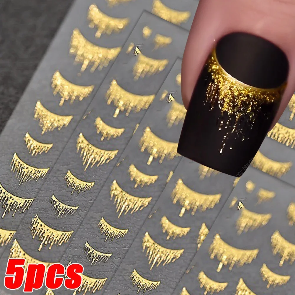 צרפתית שיפוע ציפורניים מדבקות זוהר זוהר זוהר זוהר דבק מניקור דקלס קו קו מחזיר אור מסמרים אמנות מדבקות אמנות
