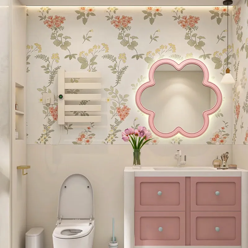 Portable Cosmetics Decorative Mirrors Small Funky Makeup Girls Star Wall Art Mirror Aesthetic Nordic LED Espelhos Home Products