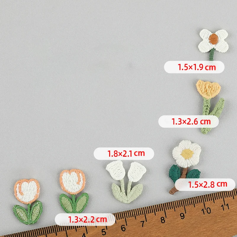 10pc Four Leaf Lucky Grass Flower Embroidered Cloth With Hair Accessories Shoes Hats Socks Sweaters Scarves Clothing