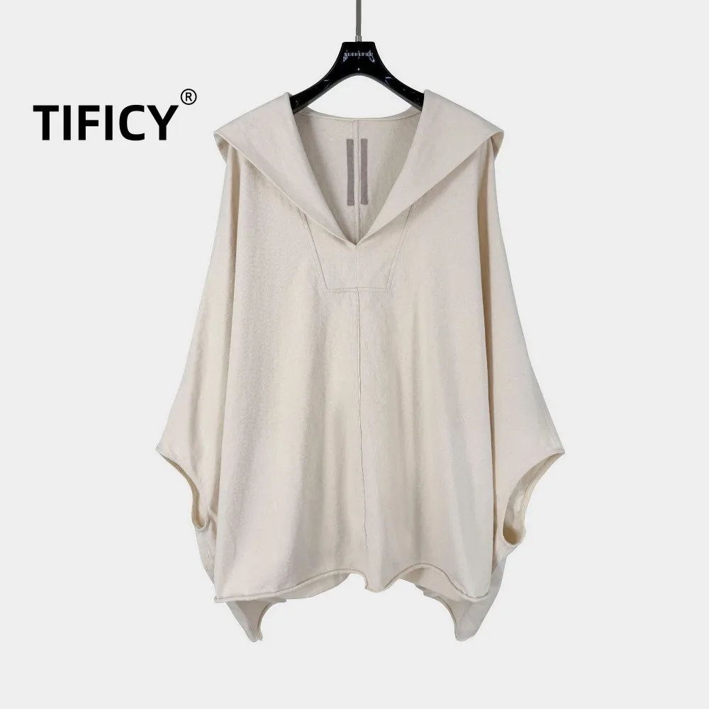 High Street RO Pure Cotton Tees T-shirts Men's Dark Style Short Sleeve 2026 Spring/Summer Loose Round Hooded Bat Casual T-Shirt