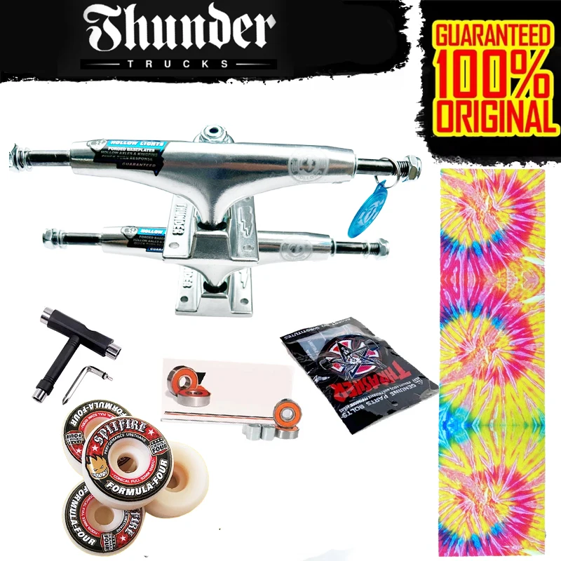 عجلة التزلج SPITFIRE شاحنات الرعد المزورة، نوعية جيدة، محامل فولاذية من الكروم الاحترافي، شريط قبضة، 5.25 بوصة