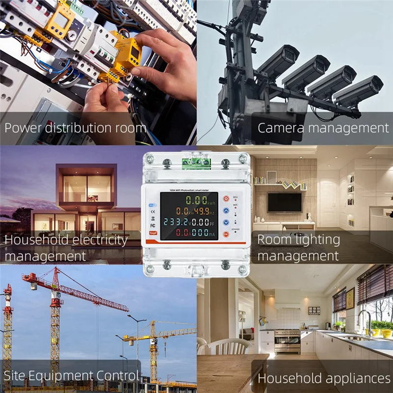 ABKN-Tuya Wifi Einphasig 4P Intelligenter Leistungsschalter Wifi Auto-Wiedereinschaltung Spannung Stromschutz Zeitschaltuhr